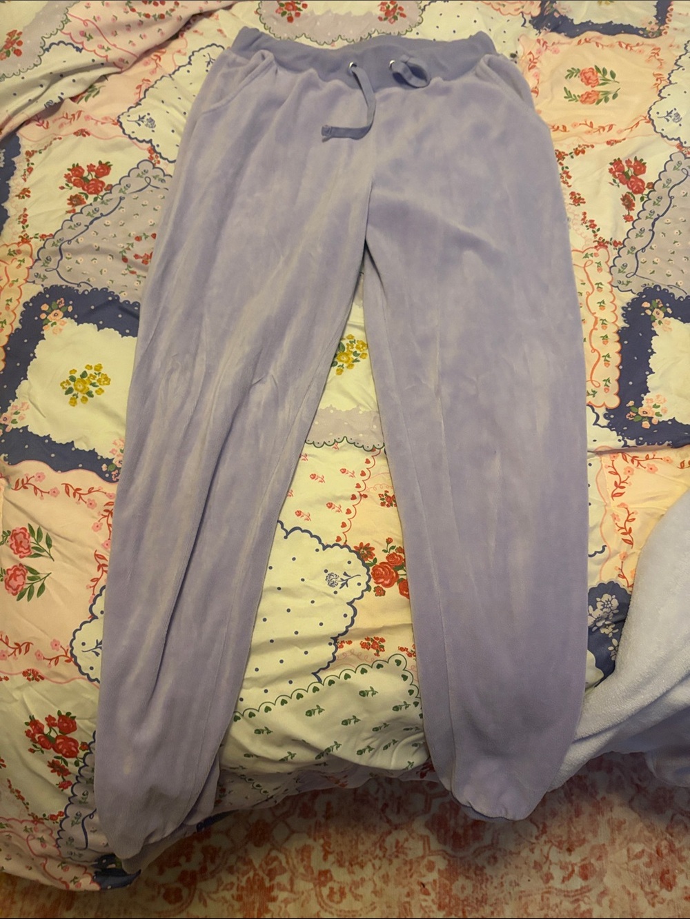 Fashion Nova Lavender Plush Drawstring Lounge Pants - Women